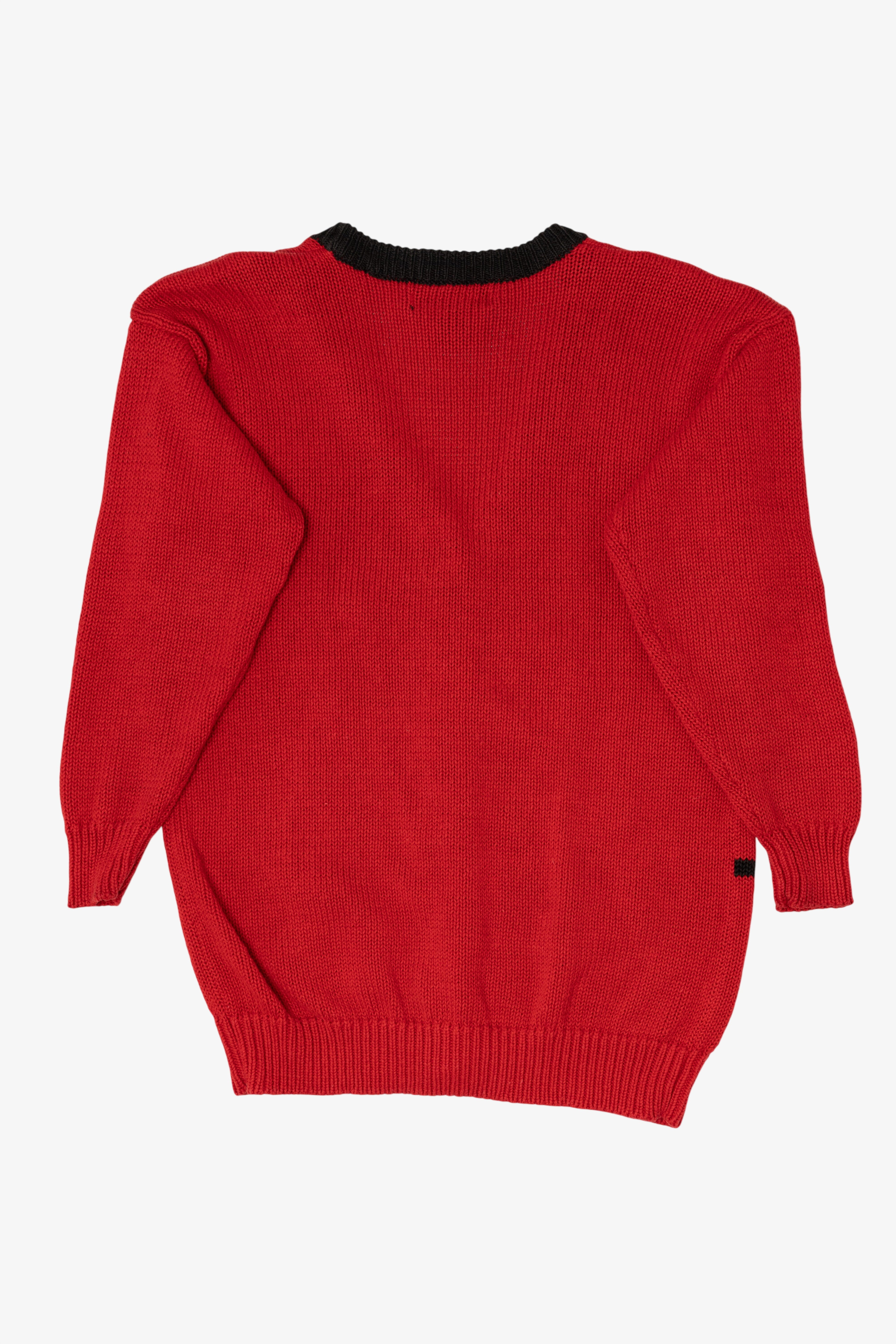 Vintage Red Work in Progress Ugly Christmas Cardigan (1990s)