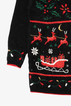 Vintage Black SASSON Ugly Christmas Cardigan (1990s)