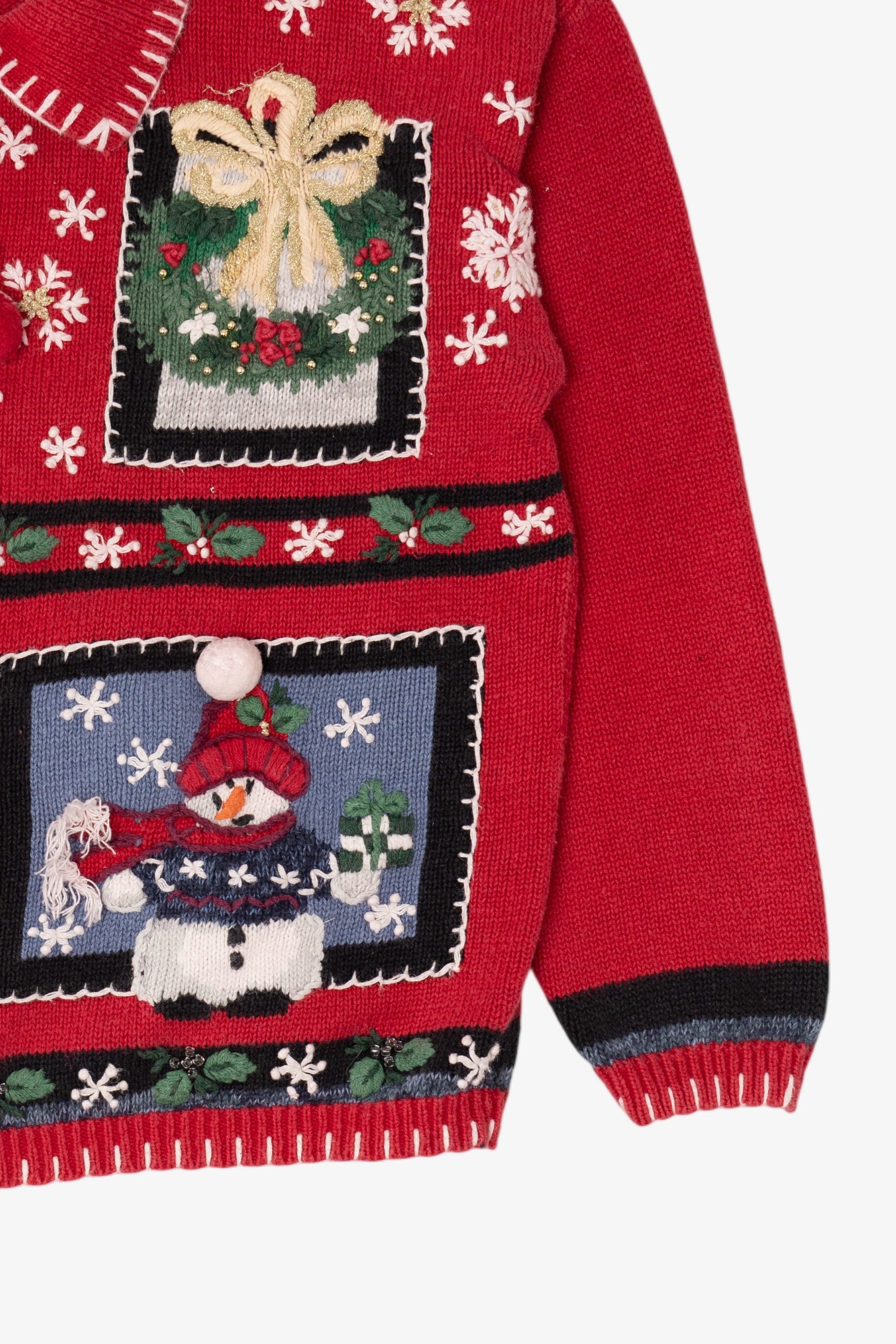 Vintage Red Tiara International Ugly Christmas Cardigan (2000s)
