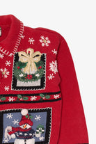 Vintage Red Tiara International Ugly Christmas Cardigan (2000s)