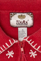 Vintage Red Tiara International Ugly Christmas Cardigan (2000s)