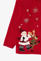 Vintage Red Heirloom Collectibles Reindeer Dancing Ugly Christmas Cardigan (2000s)