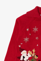 Vintage Red Heirloom Collectibles Reindeer Dancing Ugly Christmas Cardigan (2000s)