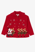Vintage Red Heirloom Collectibles Reindeer Dancing Ugly Christmas Cardigan (2000s)