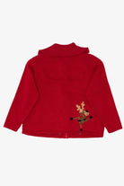 Vintage Red Heirloom Collectibles Reindeer Dancing Ugly Christmas Cardigan (2000s)