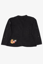 Vintage Black Basic Editions Presents Ugly Christmas Cardigan (1990s)