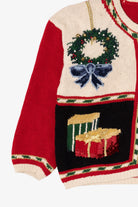 Vintage Red Tiara International Ugly Christmas Cardigan (1990s)