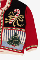 Vintage Red Tiara International Ugly Christmas Cardigan (1990s)