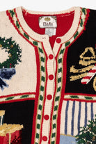 Vintage Red Tiara International Ugly Christmas Cardigan (1990s)