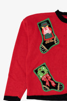 Vintage Red Samantha Taylor Stockings Ugly Christmas Cardigan (1990s)