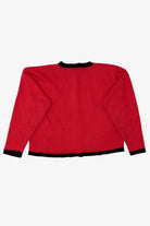 Vintage Red Samantha Taylor Stockings Ugly Christmas Cardigan (1990s)