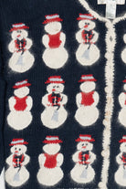 Vintage Christopher & Banks Hand Embroidered Snowmen Ugly Christmas Cardigan (1990s)