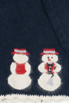 Vintage Christopher & Banks Hand Embroidered Snowmen Ugly Christmas Cardigan (1990s)