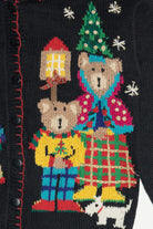 Vintage Andrea Lauren Holiday Bears Ugly Christmas Cardigan (1990s)