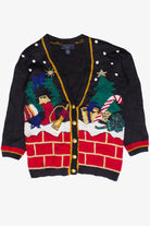 Vintage Norton McNaughton Christmas Mantel Ugly Christmas Sweater