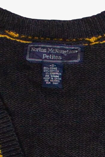 Vintage Norton McNaughton Christmas Mantel Ugly Christmas Sweater