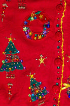 Vintage Victoria Harbour Bejeweled Christmas Wreaths and Trees Ugly Christmas Sweater