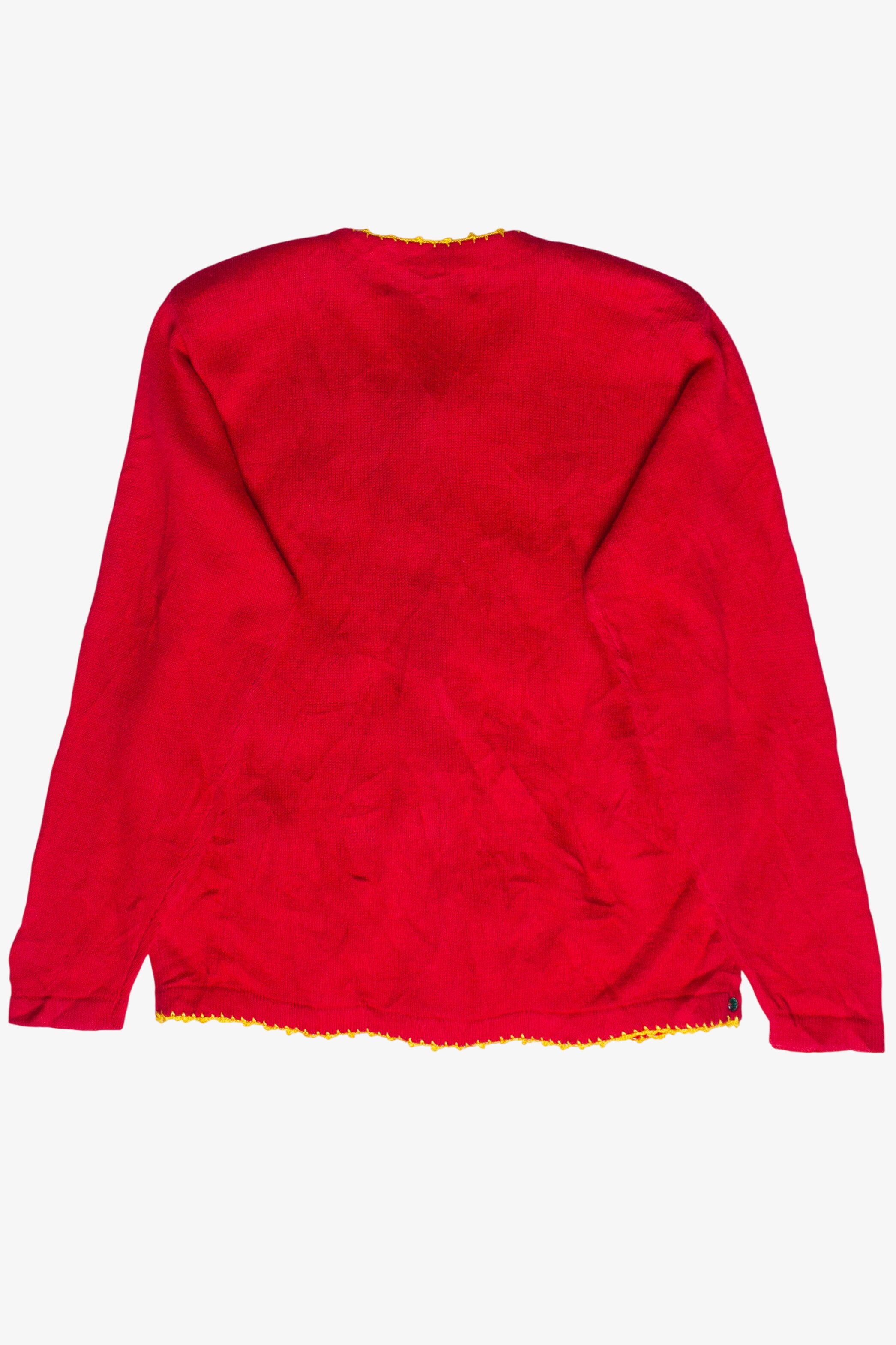 Vintage Victoria Harbour Bejeweled Christmas Wreaths and Trees Ugly Christmas Sweater