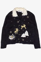 Vintage Victoria Jones Metallic Beaded Crochet Collar Ugly Christmas Sweater