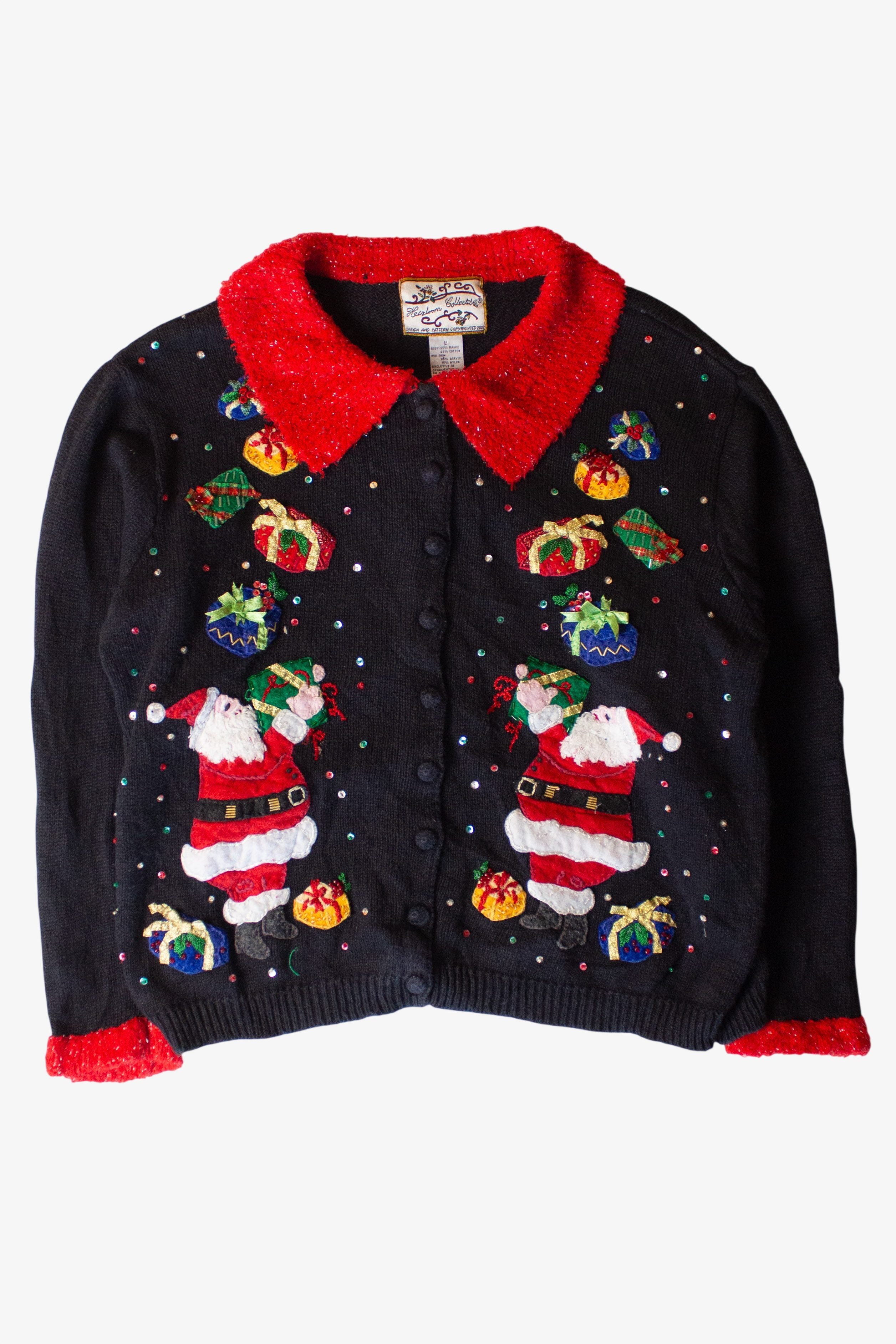 Vintage Santa Gifts Ugly Christmas Cardigan (2000s)
