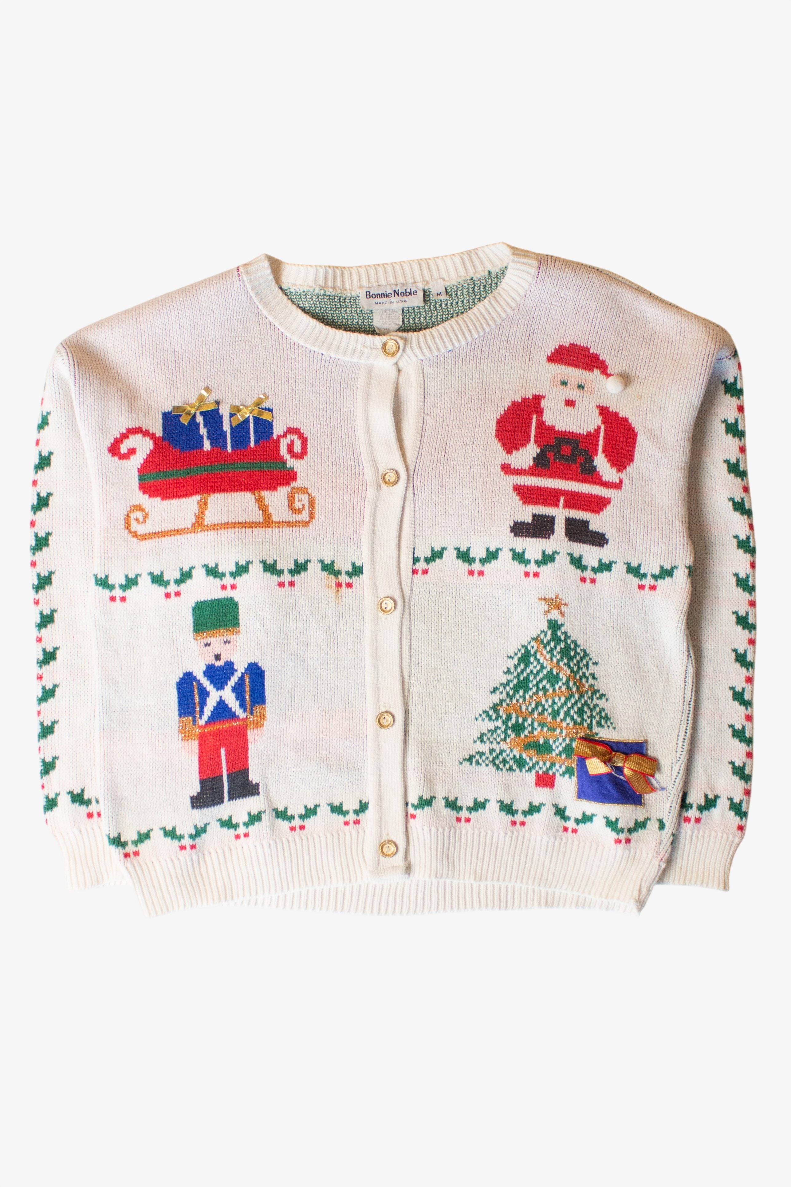 Vintage Bonnie Noble Ugly Christmas Cardigan (1990s)