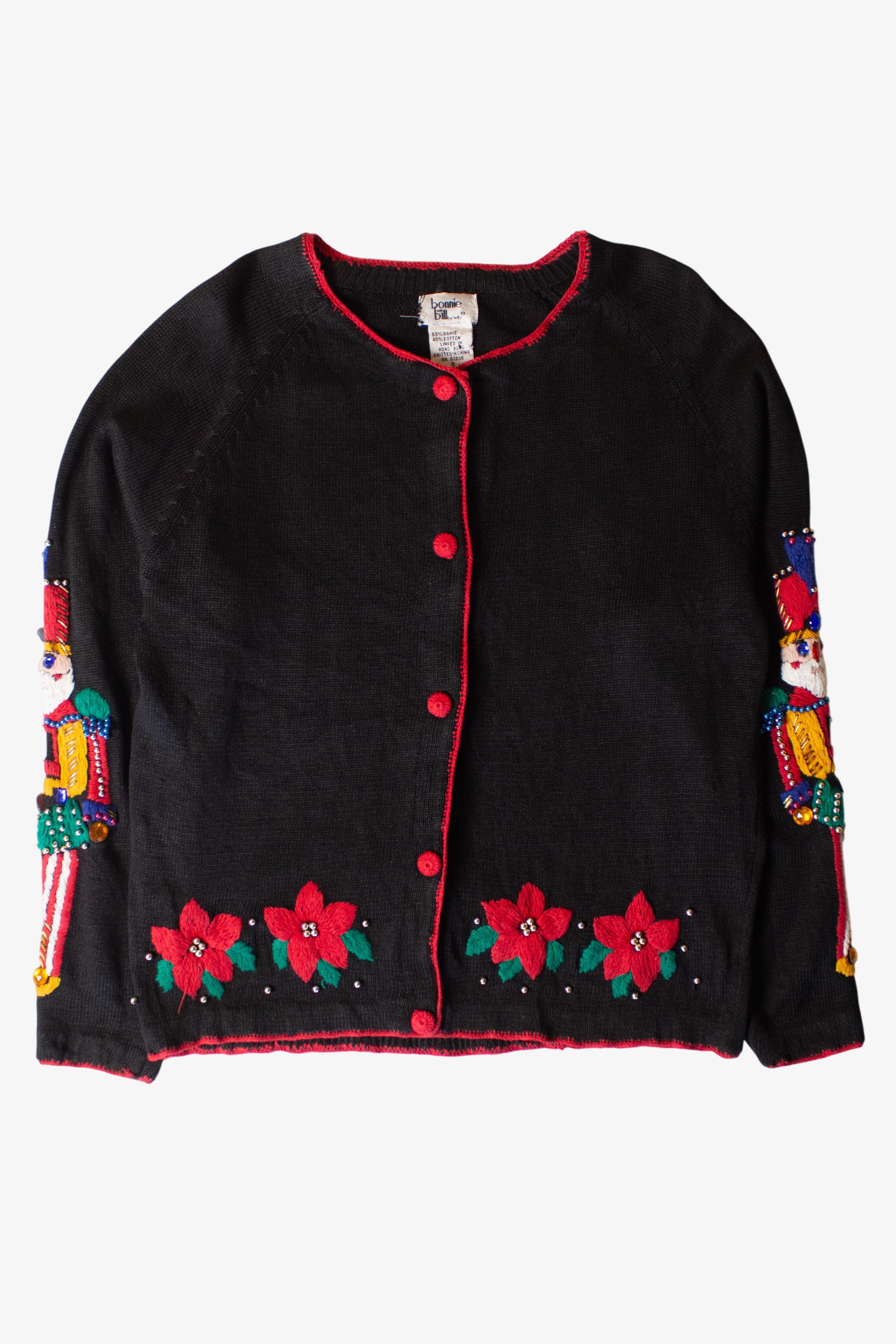 Vintage Bonnie And Bill Nutcrackers Christmas Cardigan (1990s)