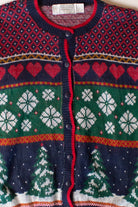 Vintage Snowflakes Pattern Ugly Christmas Cardigan (1990s)