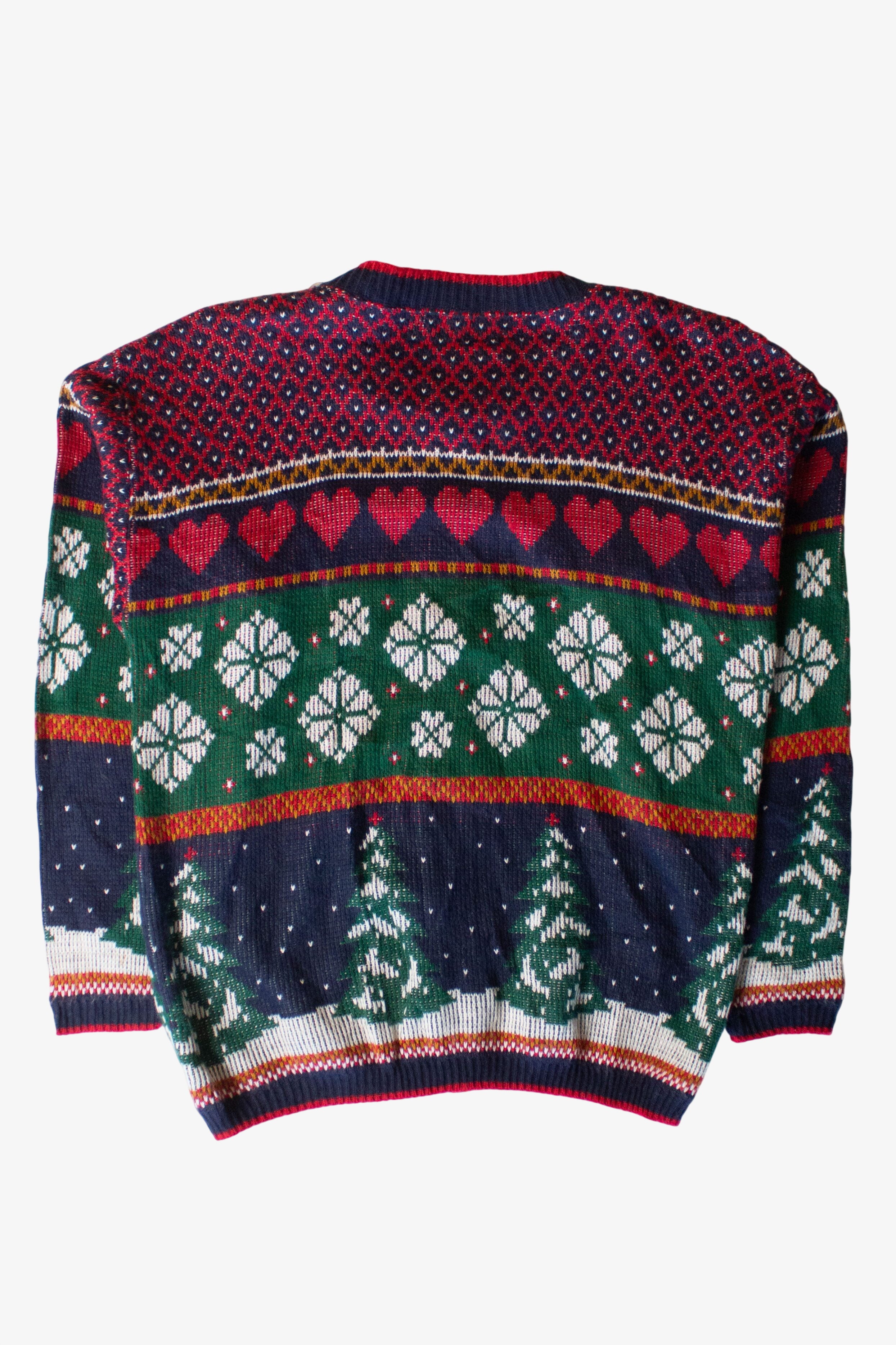Vintage Snowflakes Pattern Ugly Christmas Cardigan (1990s)