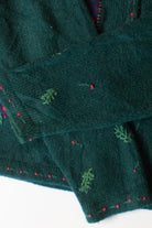 Vintage Dark Green Ornaments Christmas Cardigan (2000s)