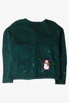 Vintage Dark Green Ornaments Christmas Cardigan (2000s)