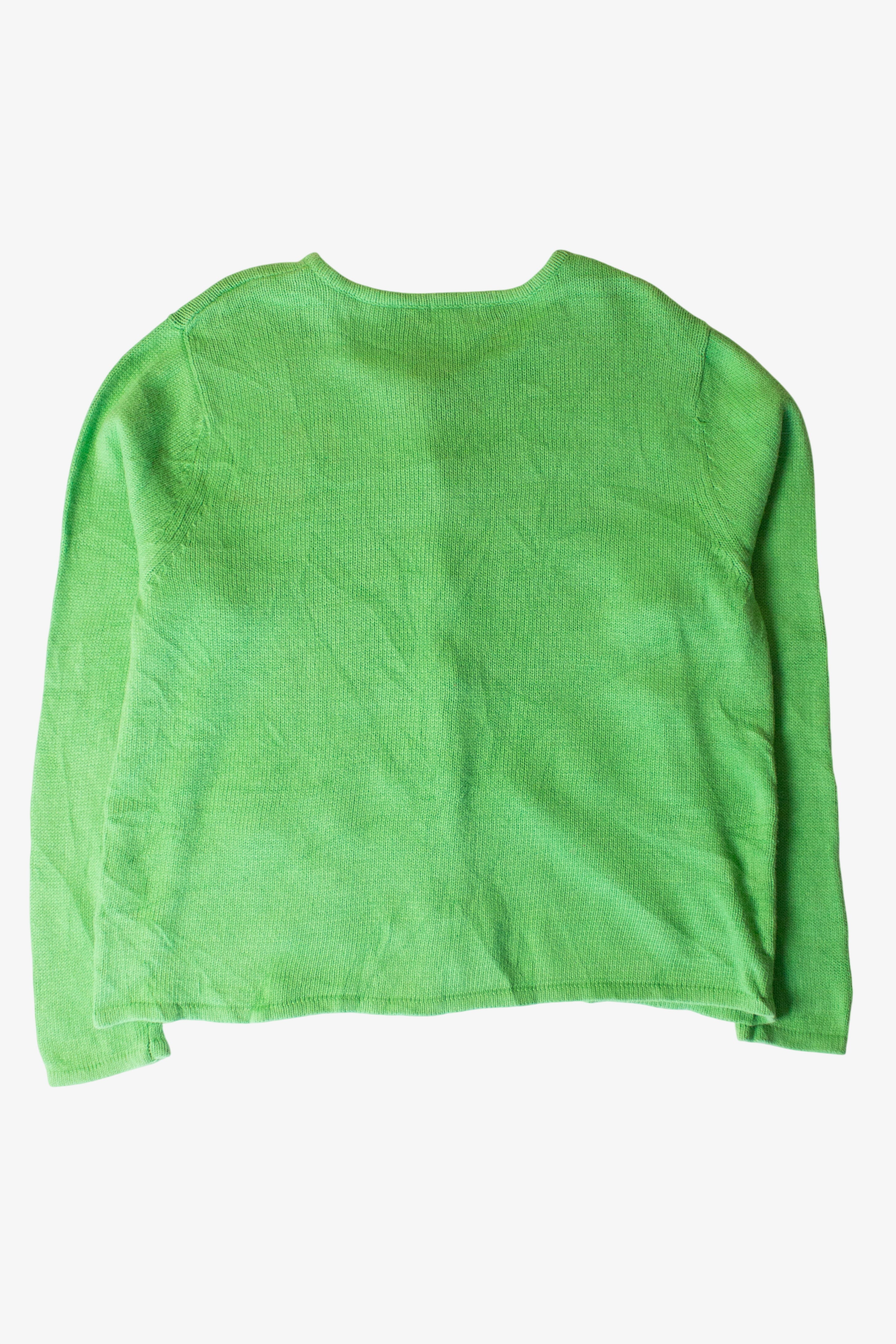 Vintage Green Skating Ugly Christmas Cardigan (1990s)