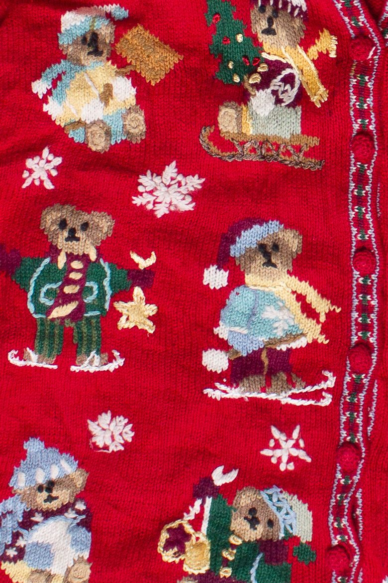 Vintage Winter Bears Tiara International Ugly Christmas Sweater