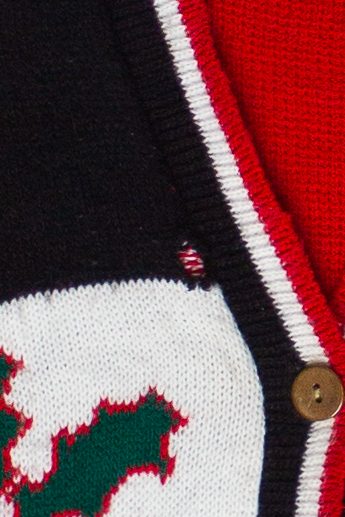 Vintage Snoopy and Woodstock Checkered Ugly Christmas Cardigan Sweater (1990s)