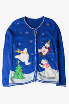 Vintage Blue Bears Ugly Christmas Cardigan (2000s)