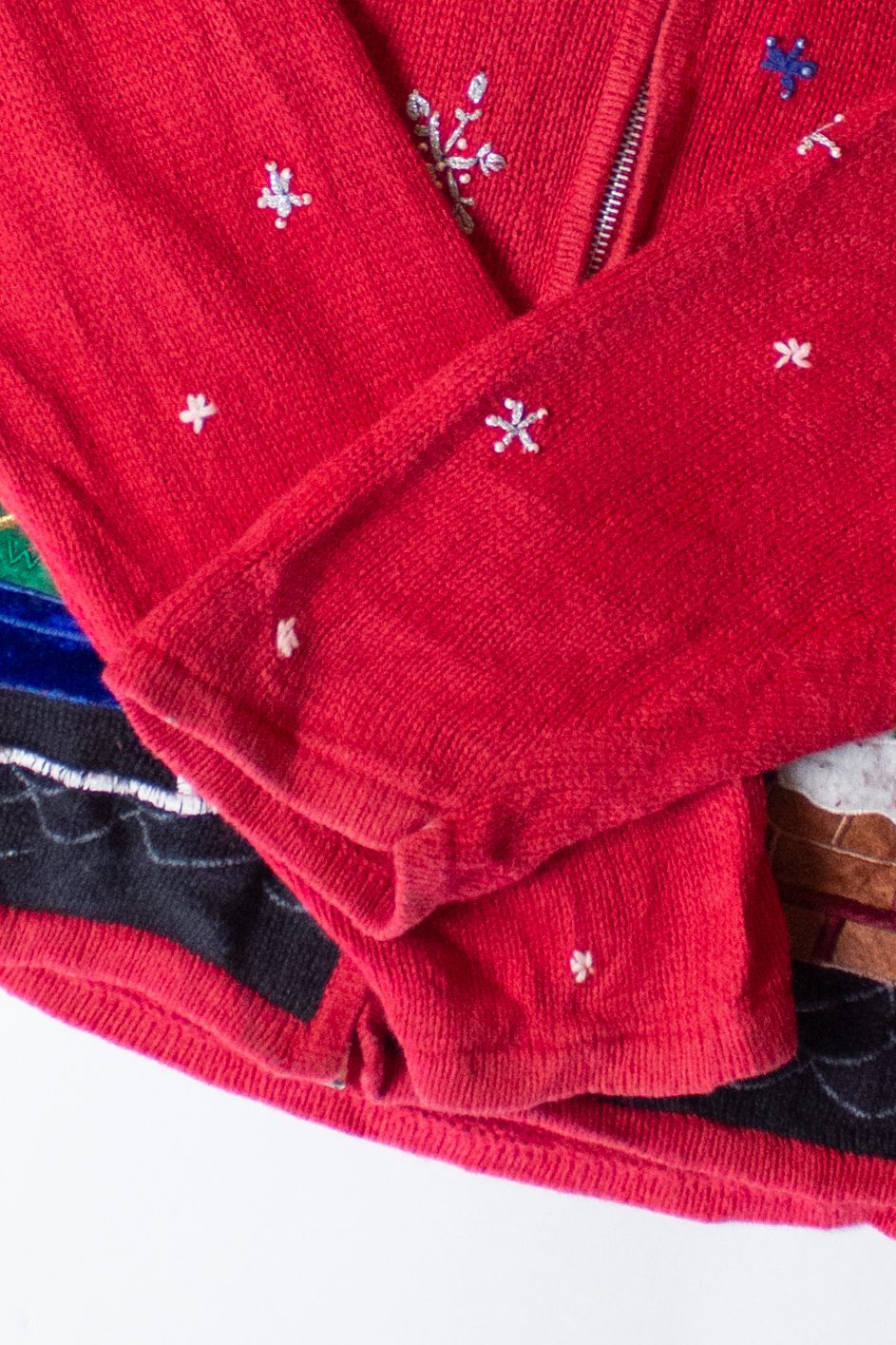 Vintage Santa's List Ugly Christmas Cardigan (1990s)