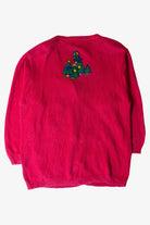 Vintage Country Christmas Trees Ugly Cardigan (1990s)
