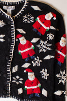 Vintage Segue Santas Ugly Christmas Cardigan (1990s)