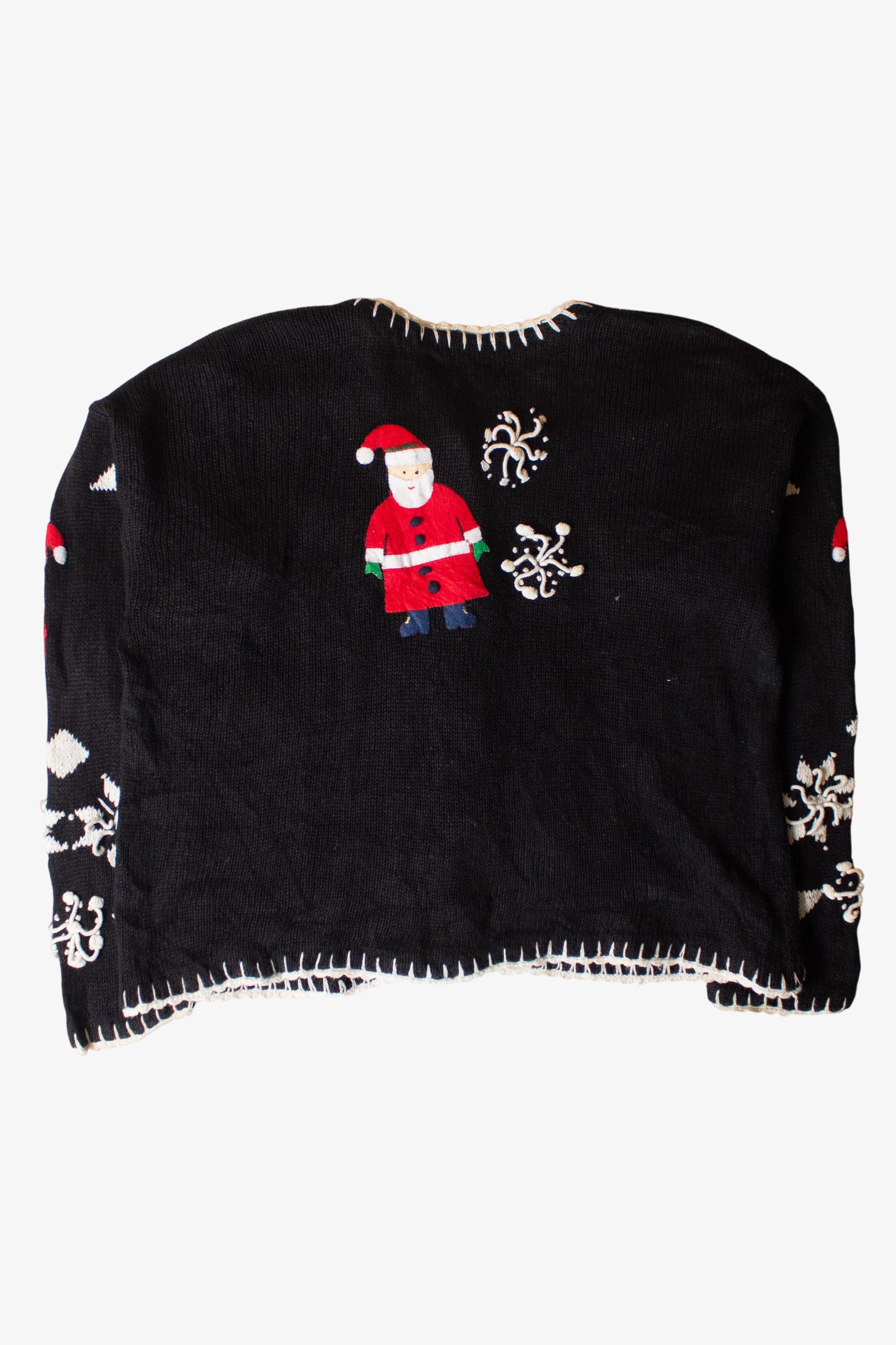 Vintage Segue Santas Ugly Christmas Cardigan (1990s)