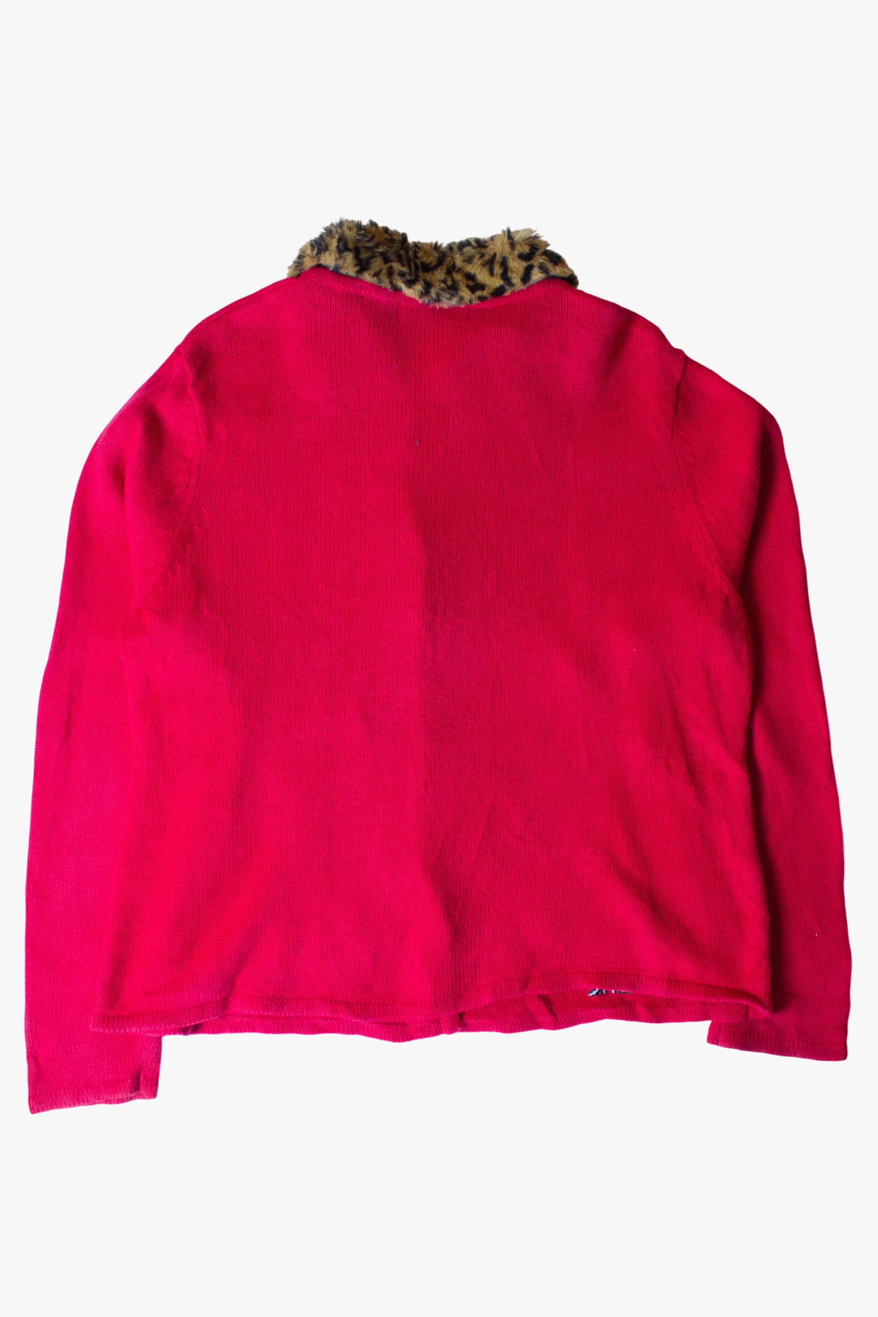 Vintage Santas In Furs Christmas Cardigan (2000s)