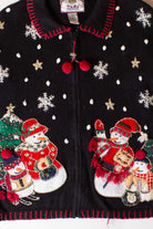 Vintage Snowman Family Ugly Christmas Cardigan (1990s)