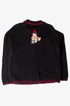 Vintage Snowman Family Ugly Christmas Cardigan (1990s)
