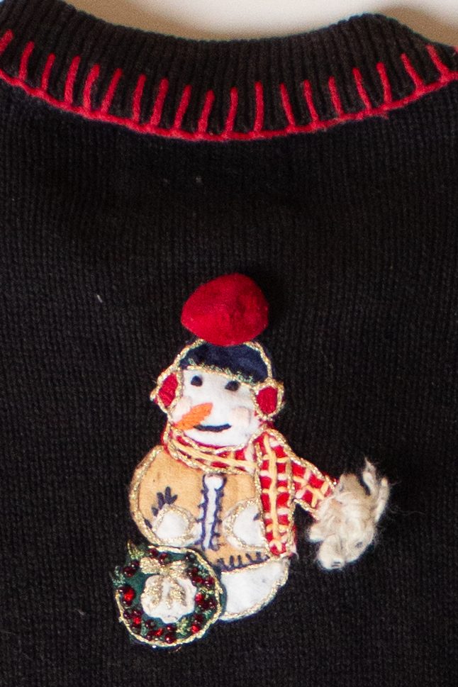 Vintage Snowman Family Ugly Christmas Cardigan (1990s)