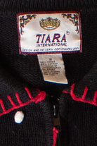 Vintage Snowman Family Ugly Christmas Cardigan (1990s)