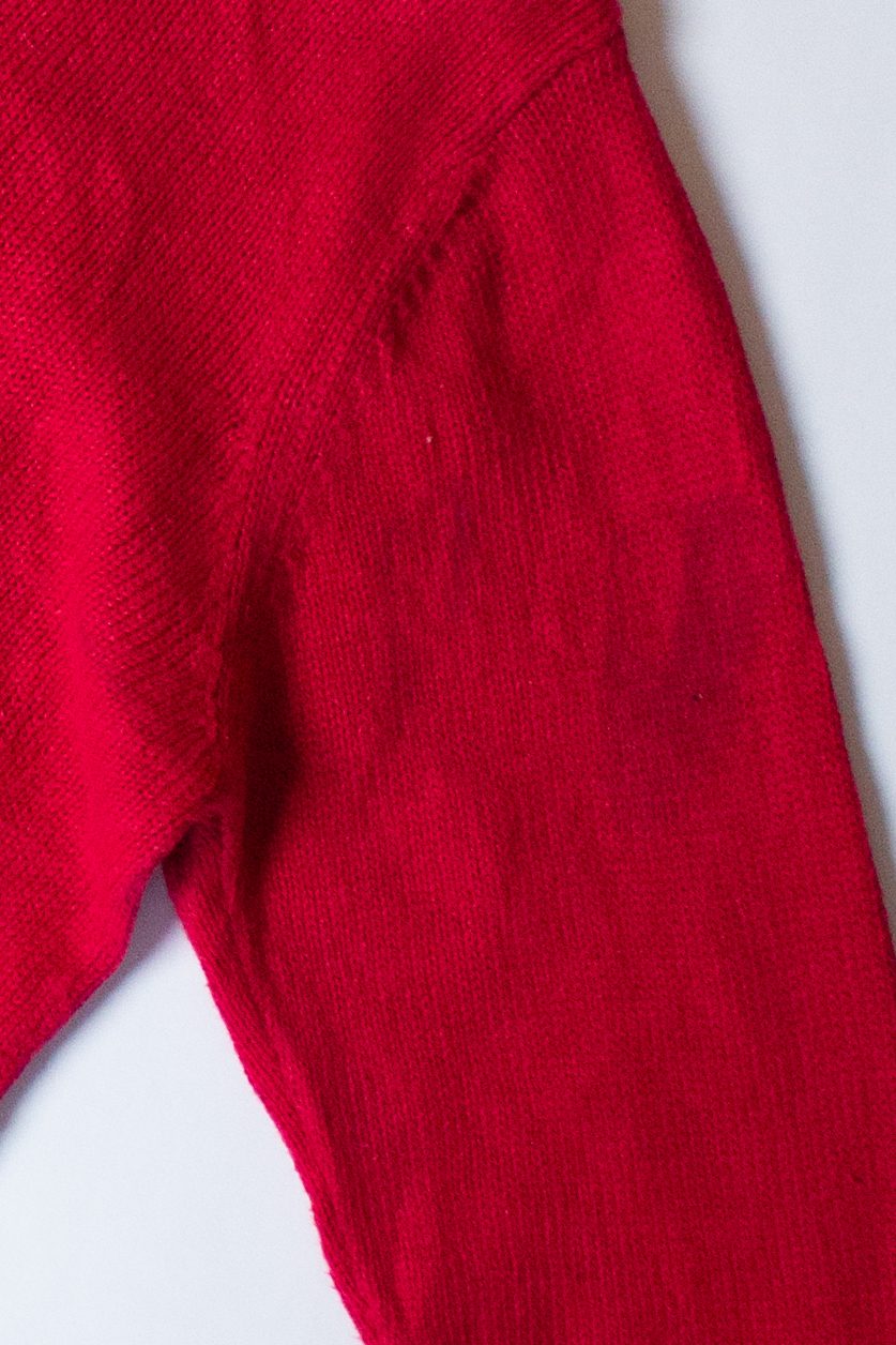 Vintage Red Dogs Ugly Christmas Cardigan (1990s)