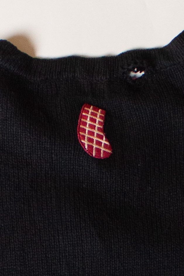 Vintage Plaid Patches Ugly Christmas Cardigan (1990s)