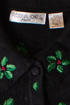 Vintage Victoria Jones Nutcrackers Christmas Cardigan (1990s)