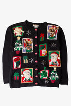Vintage Anime Rudolph Pictures Ugly Christmas Cardigan (1990s)