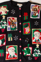 Vintage Anime Rudolph Pictures Ugly Christmas Cardigan (1990s)