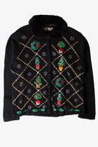 Vintage Potted Plants Christmas Cardigan (1990s)