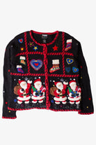 Vintage Santa Boxes Ugly Christmas Cardigan (1990s)